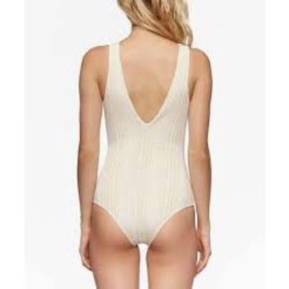 Tavik | Tapioca Roan Slinky Rib Moderate Coverage One-Piece Sz S - Picture 2 of 5